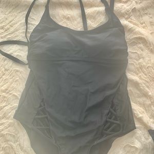 xhilaration swimwear black one piece size 14, very good condition, almost new